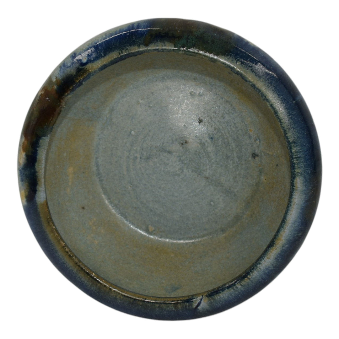 Zanesville Stoneware 1930s Vintage Art Pottery Blue Zasko Ceramic Bowl 4