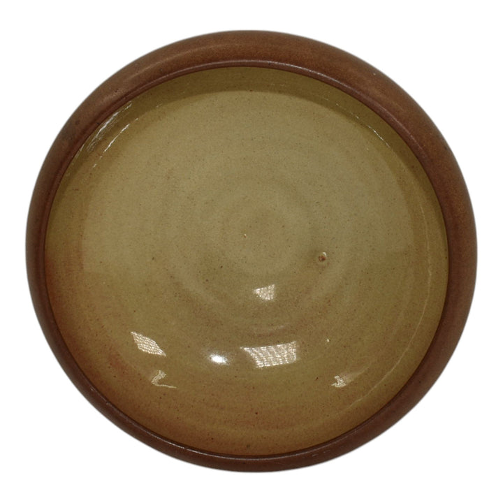 Marblehead Vintage Arts and Crafts Pottery Brown Tan Ceramic Bowl