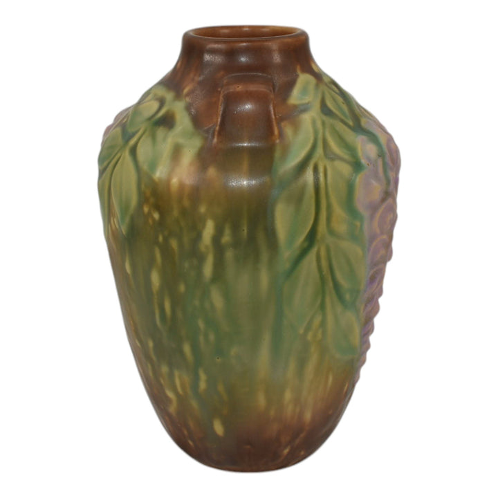 Roseville Wisteria Tan 1933 Vintage Art Deco Pottery Ceramic Flower Vase 630-6 - Just Art Pottery