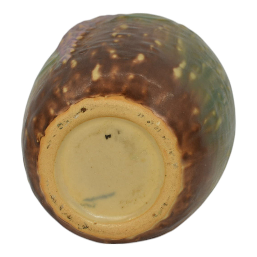 Roseville Wisteria Tan 1933 Vintage Art Deco Pottery Ceramic Flower Vase 630-6 - Just Art Pottery