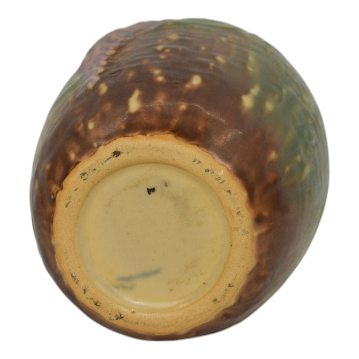 Roseville Wisteria Tan 1933 Vintage Art Deco Pottery Ceramic Flower Vase 630-6 - Just Art Pottery