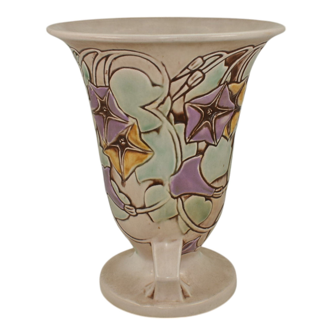 Roseville Morning Glory White 1935 Vintage Art Pottery Ceramic Vase 726-8