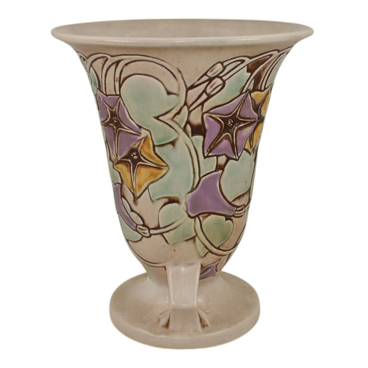 Roseville Morning Glory White 1935 Vintage Art Pottery Ceramic Vase 726-8