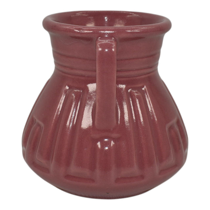 Roseville Solid Colors Rose Pink 1917 Art Deco Pottery Ceramic Flower Vase 607-4
