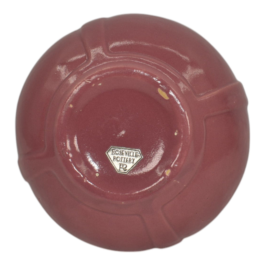 Roseville Solid Colors Rose Pink 1917 Vintage Art Pottery Ceramic Vase 236-3