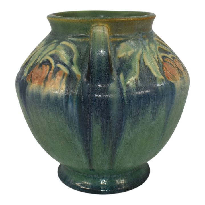 Roseville Baneda Green 1932 Vintage Arts And Crafts Pottery Ceramic Vase 591-6