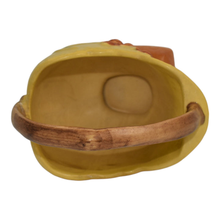 Roseville Bittersweet Yellow 1951 Mid Century Modern Art Pottery Basket 808-6