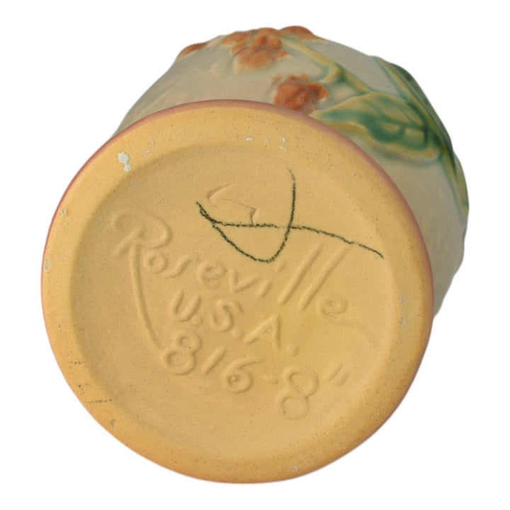 Roseville Bittersweet Gray 1951 Mid Century Modern Art Pottery Ewer 816-8 - Just Art Pottery