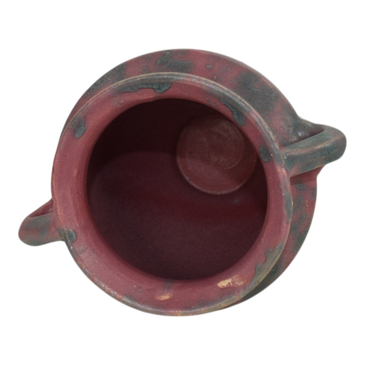 Burley Winter 1930s Vintage Art Deco Pottery Mottled Pink Ceramic Vase 45 - Just Art Pottery