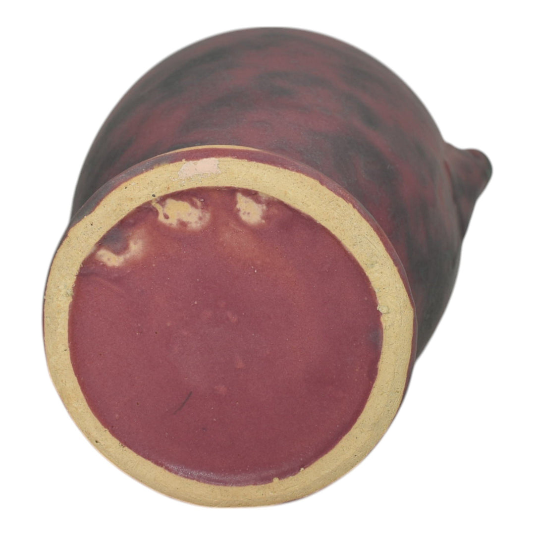 Burley Winter 1930s Vintage Art Deco Pottery Mottled Pink Ceramic Vase 45 - Just Art Pottery