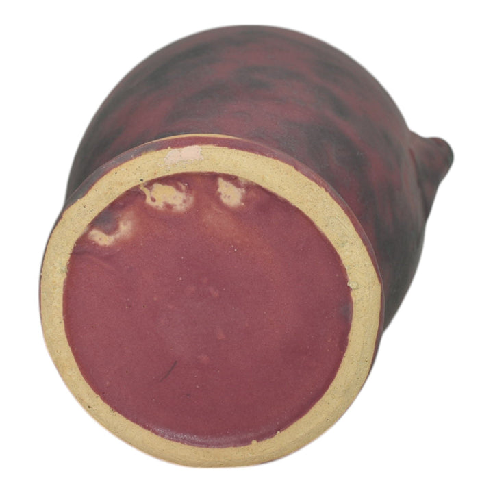 Burley Winter 1930s Vintage Art Deco Pottery Mottled Pink Ceramic Vase 45 - Just Art Pottery