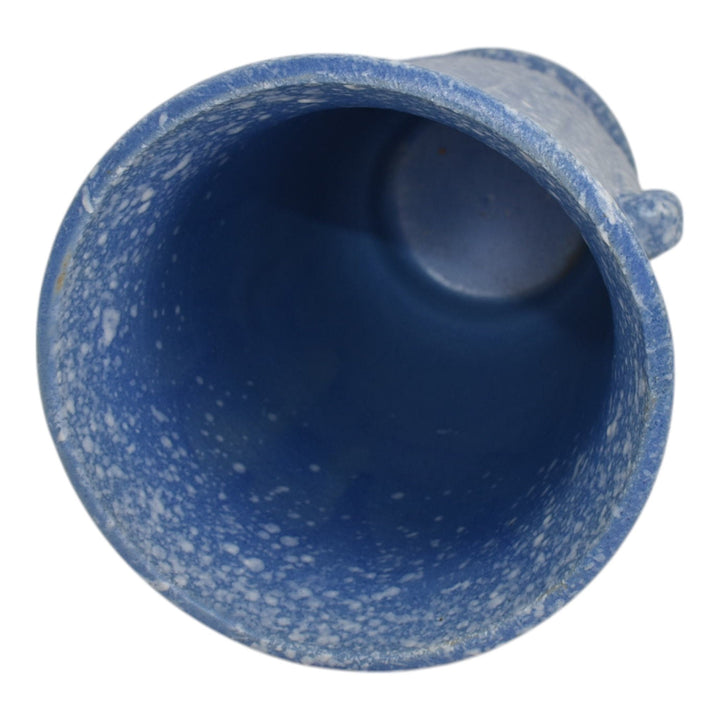 Robinson Ransbottom 1930s Vintage Ohio Pottery Blue Mottled Ceramic Vase 127 - Just Art Pottery
