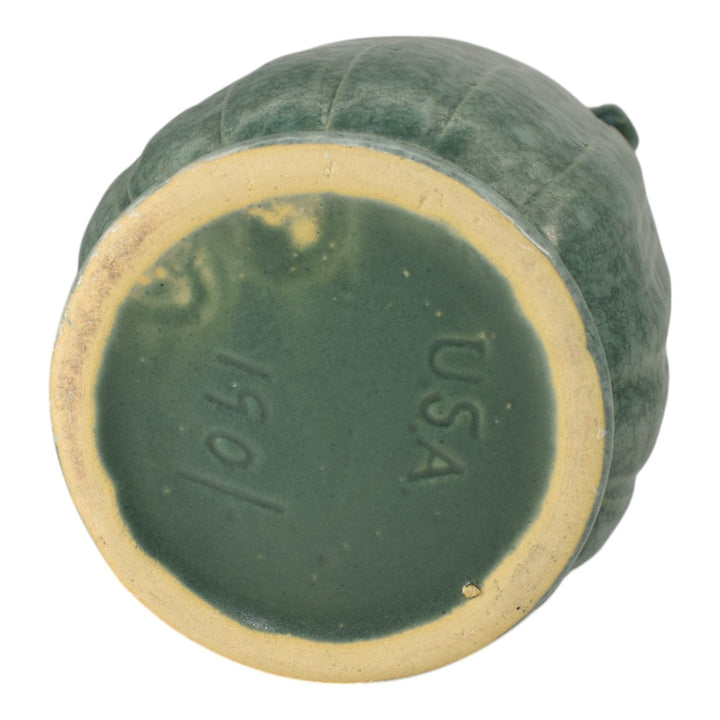 Robinson Ransbottom Victoria 1938-40 Vintage Ohio Pottery Mottled Green Vase 190 - Just Art Pottery