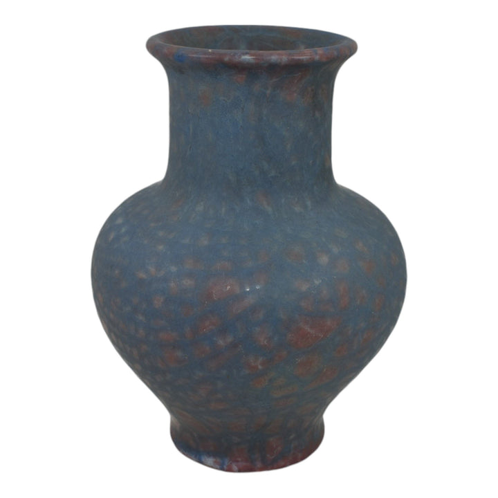 Roseville Rosecraft Blended Blue Over Pink 1916 Vintage Art Pottery Vase 45-8 - Just Art Pottery