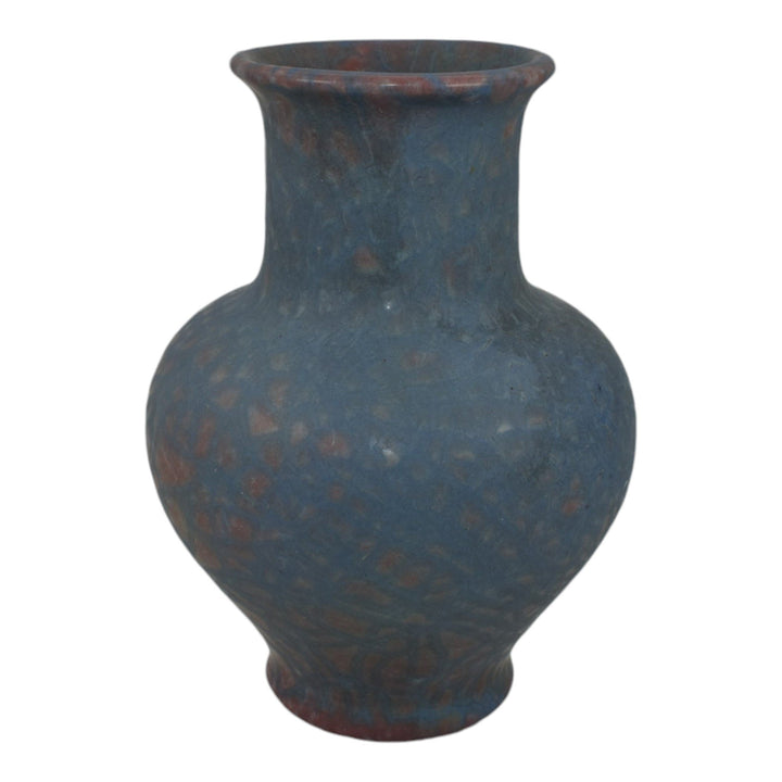 Roseville Rosecraft Blended Blue Over Pink 1916 Vintage Art Pottery Vase 45-8 - Just Art Pottery