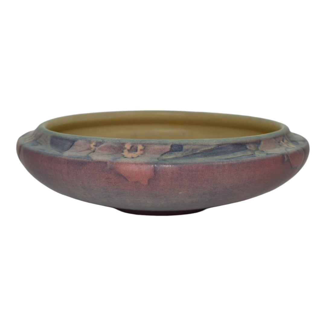 Newcomb College 1919 Vintage Arts and Crafts Pottery Floral Ceramic Bowl Irvine - Just Art Pottery