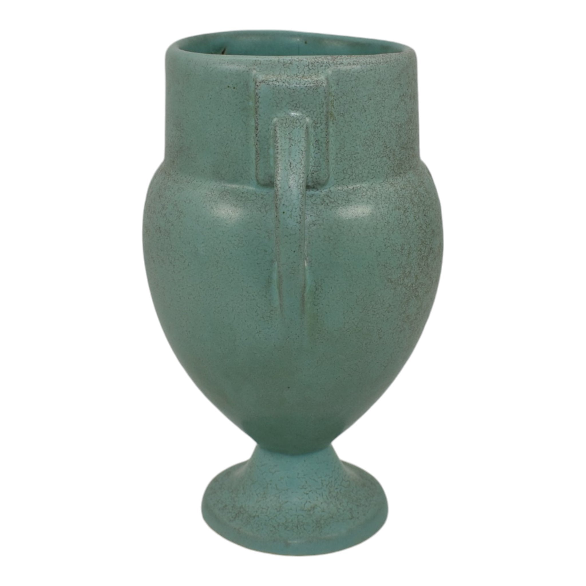 Roseville Moderne Green 1936 Vintage Art Deco Pottery Ceramic Vase