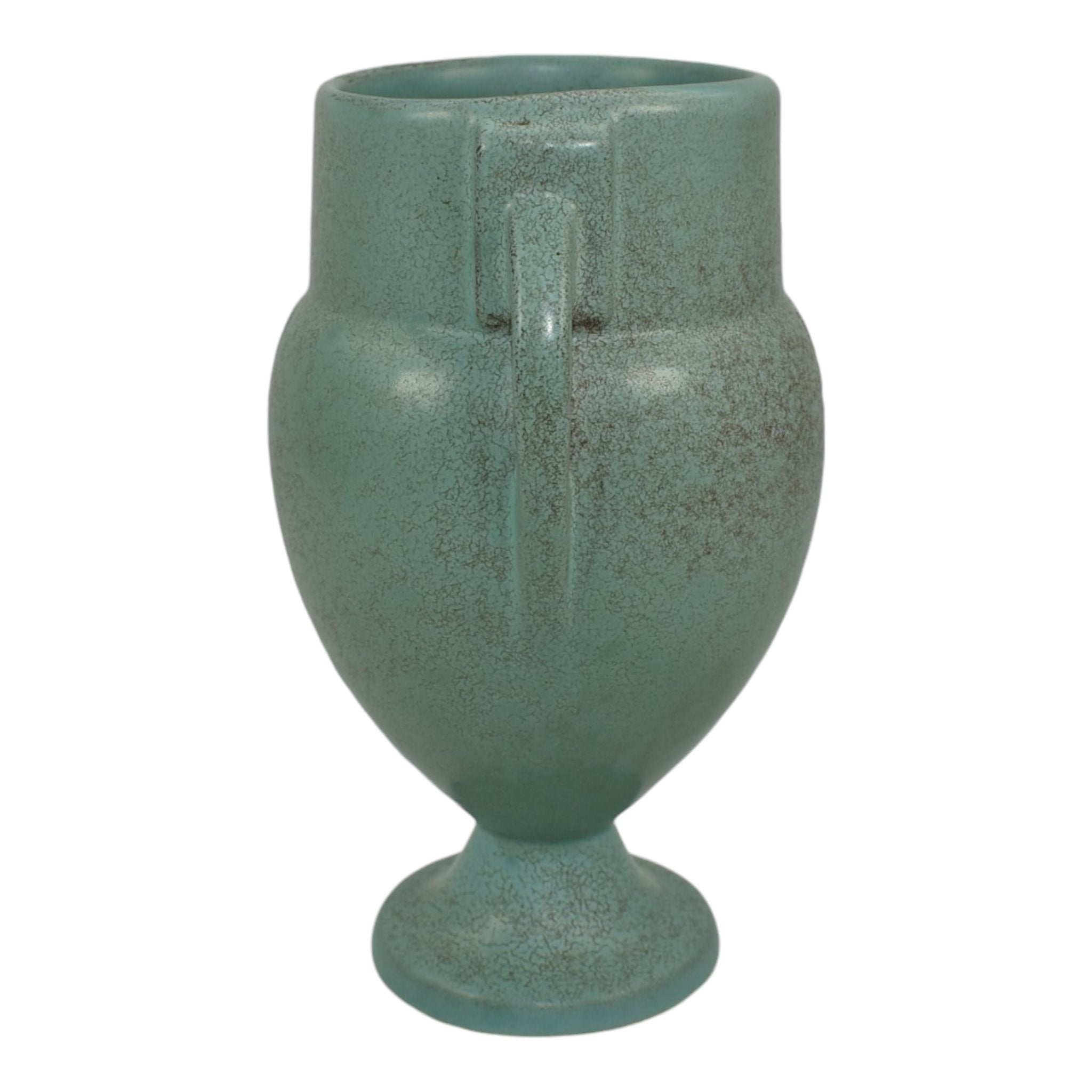 Roseville Moderne Green 1936 Vintage Art Deco Pottery