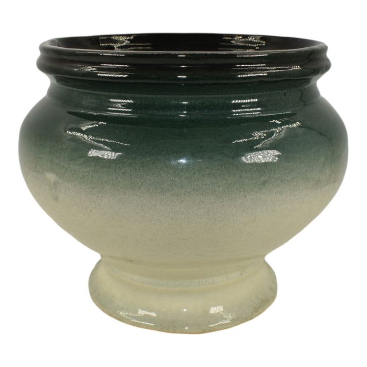 Weller Eocean 1898-1918 Vintage Art Pottery Red Floral Gray Ceramic Jardiniere - Just Art Pottery