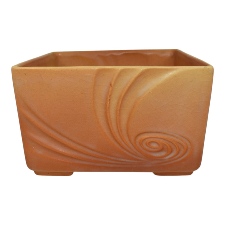 Roseville Florane Orange 1949 Mid Century Modern Pottery Planter Box 92-6