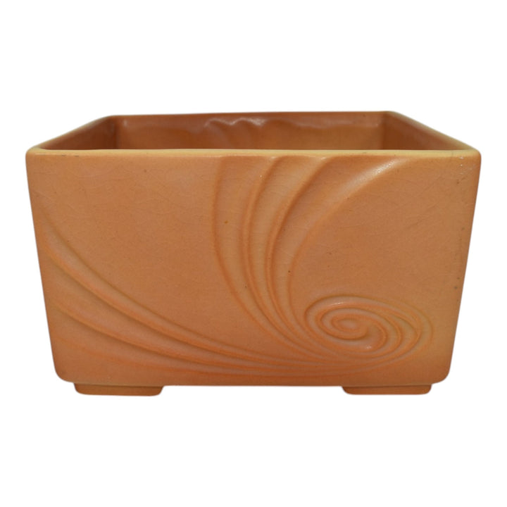 Roseville Florane Orange 1949 Mid Century Modern Pottery Planter Box 92-6