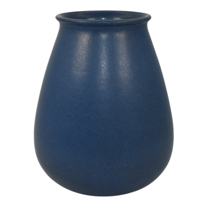 Marblehead Vintage Arts and Crafts Pottery Matte Blue Ceramic Vase 23