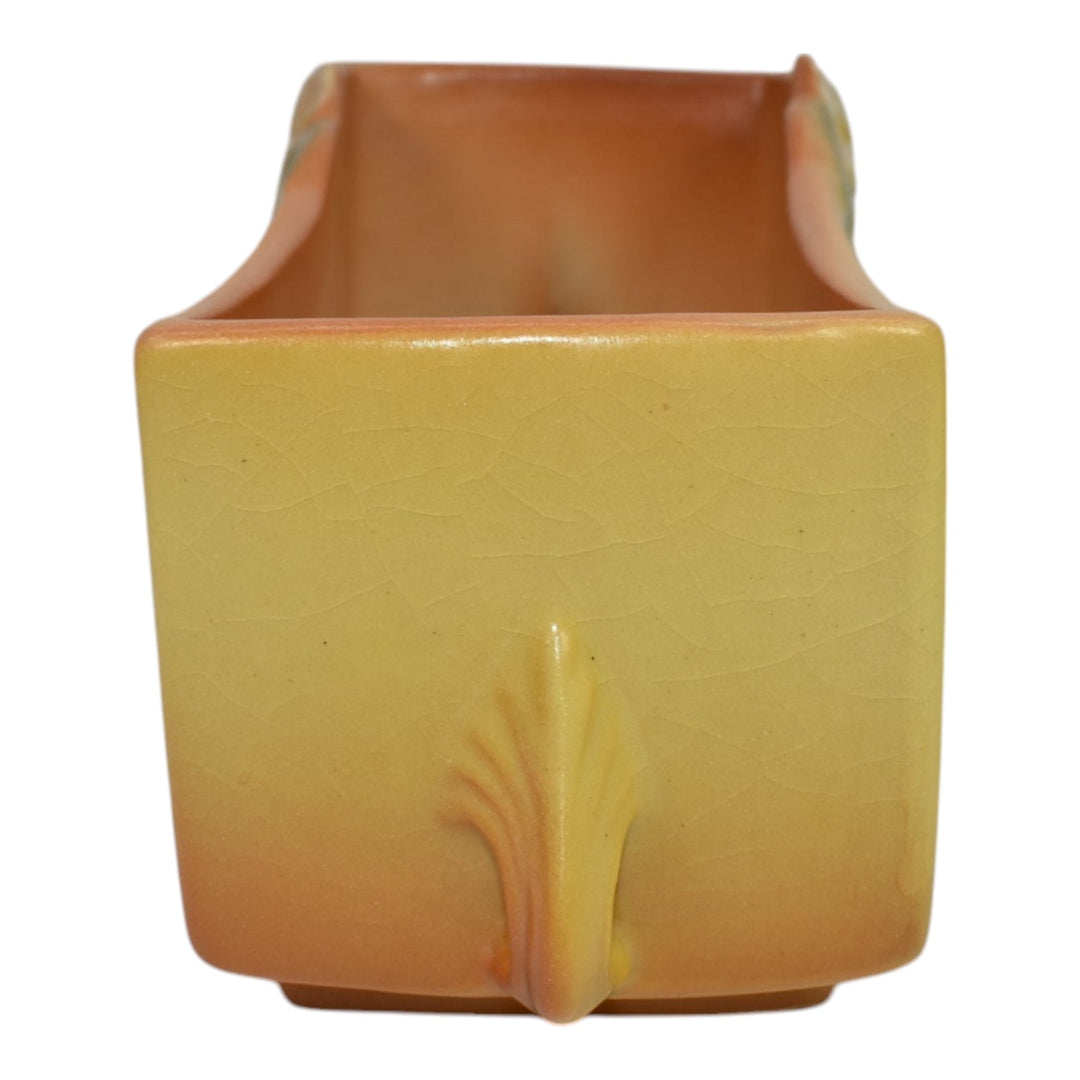 Roseville Pottery Mock Orange 1950 Yellow Mid Century Modern Planter 953-6