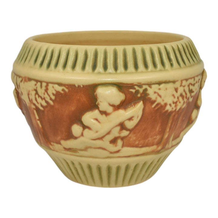 Roseville Donatello 1916 Vintage Art Pottery Ceramic Jardiniere Planter 575-4 - Just Art Pottery