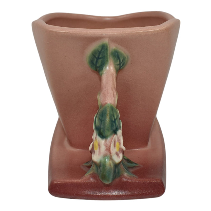 Roseville Mock Orange 1950 Mid Century Modern Art Pottery Pink Planter 952-5