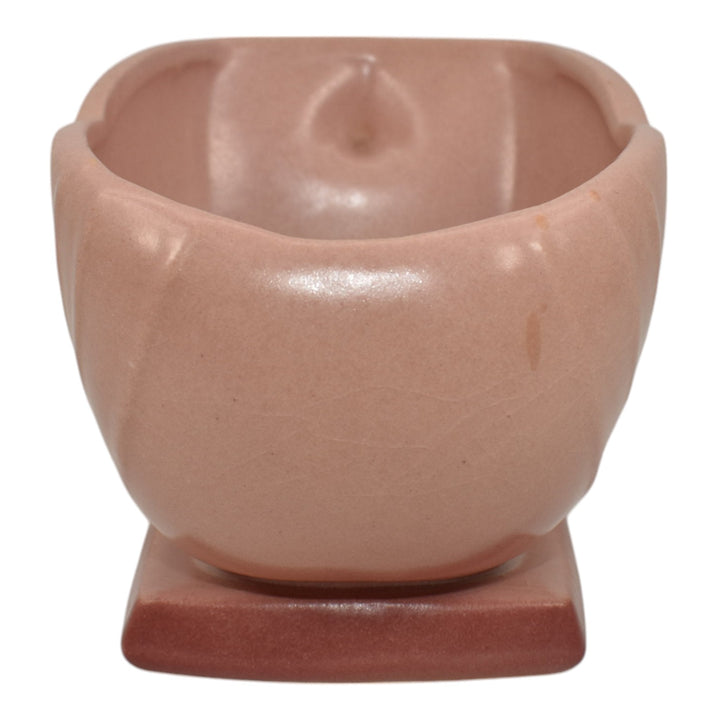 Roseville Mock Orange 1950 Mid Century Modern Art Pottery Pink Planter 952-5