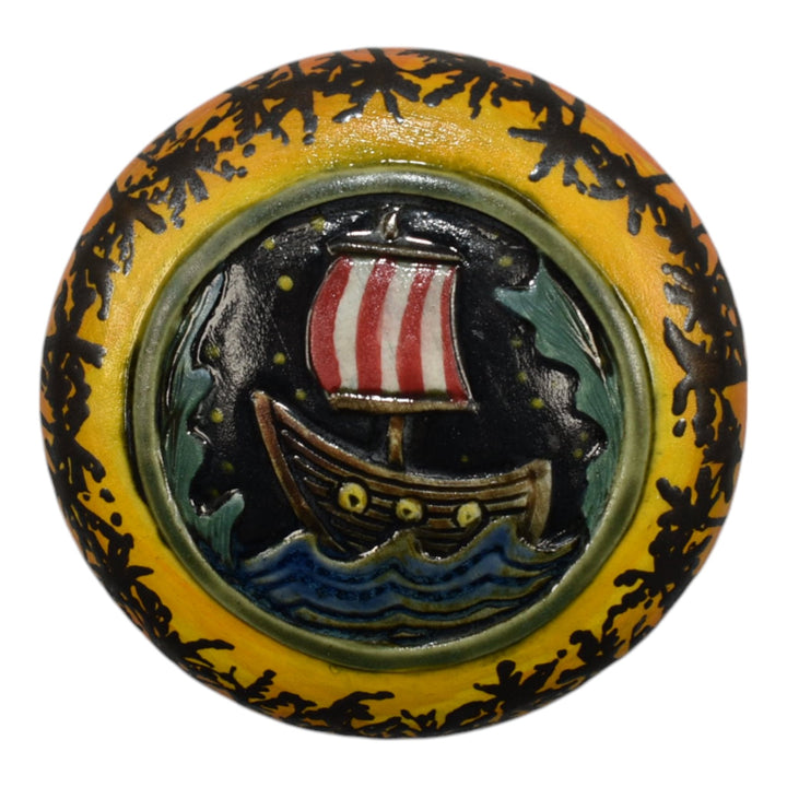 Calmwater Designs Stephanie Young Studio Art Pottery Ceramic Ship Paperweight