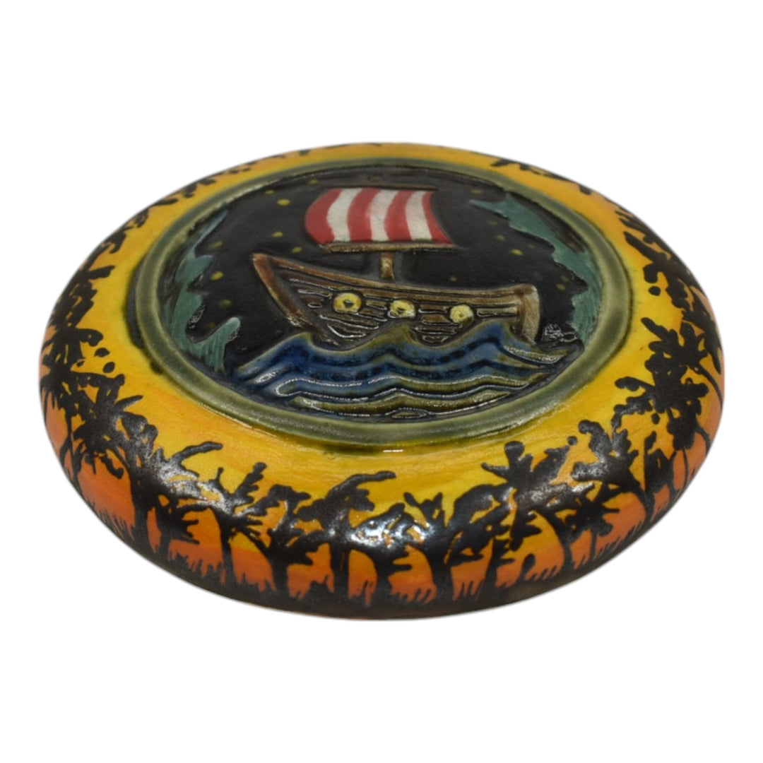 Calmwater Designs Stephanie Young Studio Art Pottery Ceramic Ship Paperweight