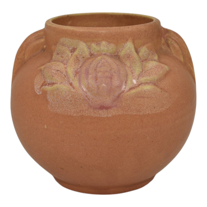 Brush McCoy Tan Pink Mid Century Modern Art Pottery Ceramic Vase 737 - Just Art Pottery