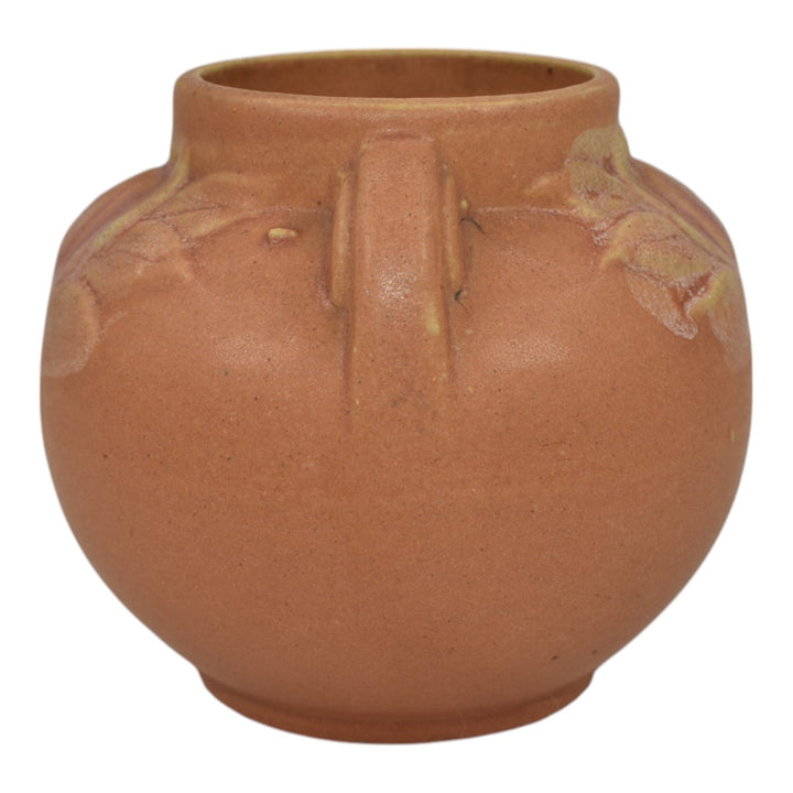 Brush McCoy Tan Pink Mid Century Modern Art Pottery Ceramic Vase 737 - Just Art Pottery