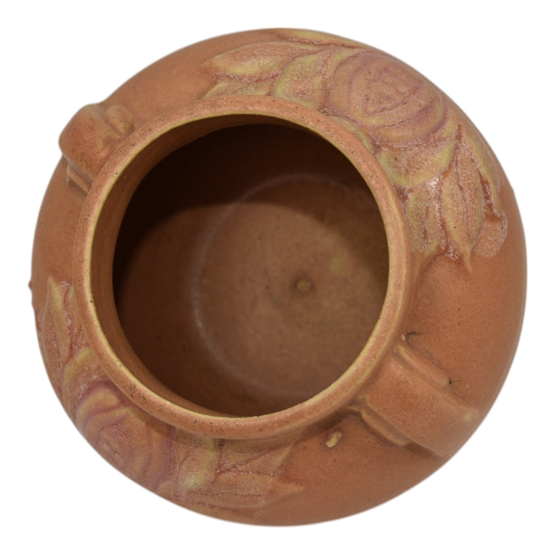 Brush McCoy Tan Pink Mid Century Modern Art Pottery Ceramic Vase 737 - Just Art Pottery