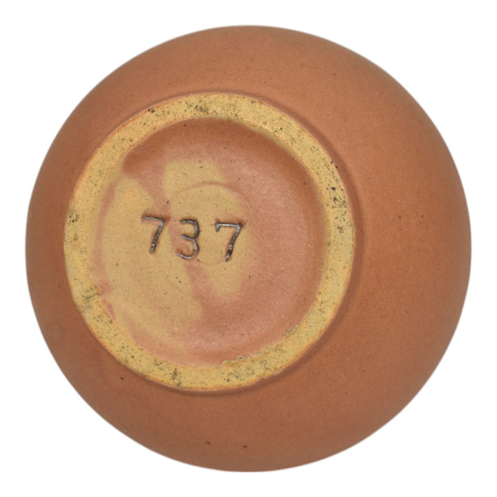 Brush McCoy Tan Pink Mid Century Modern Art Pottery Ceramic Vase 737 - Just Art Pottery