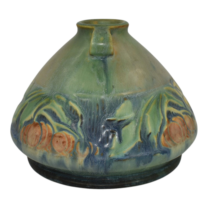 Roseville Baneda Green 1932 Vintage Art Pottery Ceramic Squat Vase 603-4