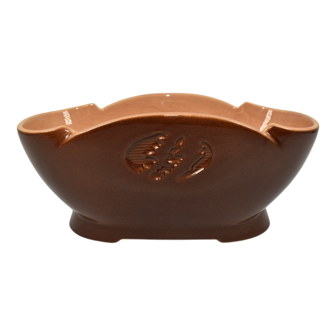 Roseville Mayfair Brown 1952 Vintage Art Pottery Ceramic Planter 1113-8 - Just Art Pottery