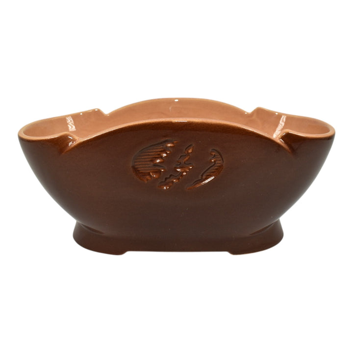Roseville Mayfair Brown 1952 Vintage Art Pottery Ceramic Planter 1113-8 - Just Art Pottery