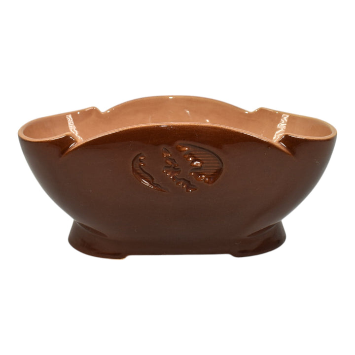 Roseville Mayfair Brown 1952 Vintage Art Pottery Ceramic Planter 1113-8 - Just Art Pottery