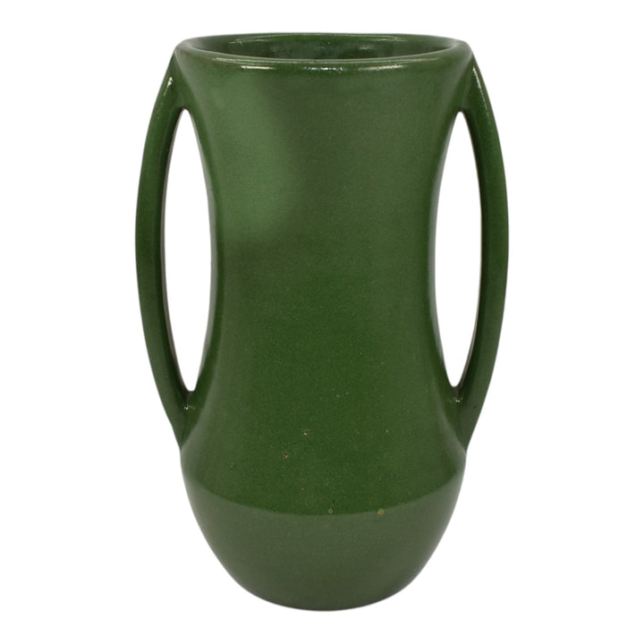 Zanesville Stoneware 1930s Vintage Art Pottery Matte Green Ceramic Vase 839