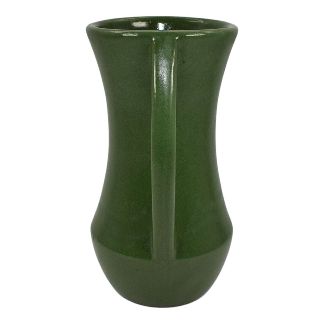 Zanesville Stoneware 1930s Vintage Art Pottery Matte Green Ceramic Vase 839