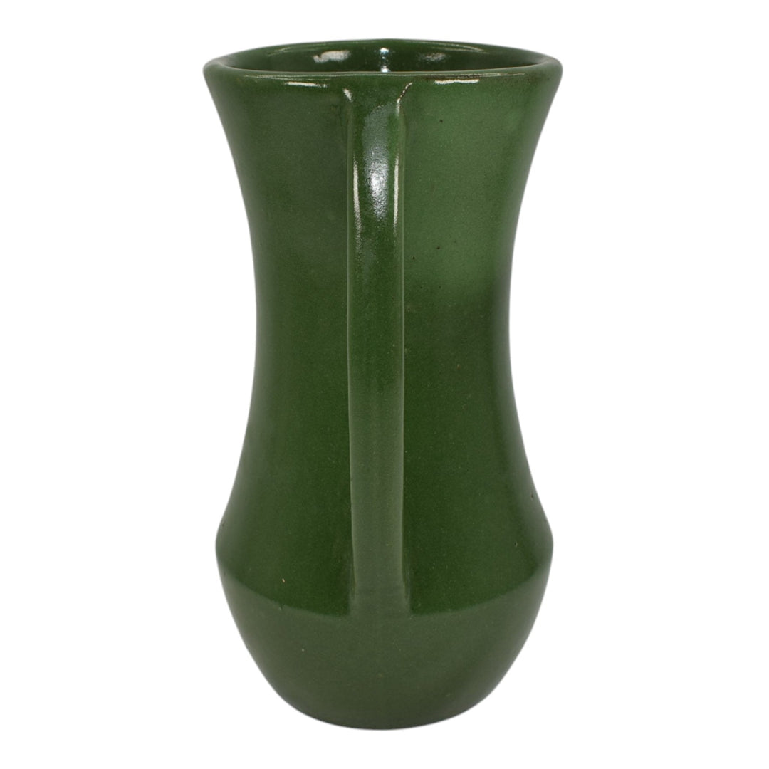 Zanesville Stoneware 1930s Vintage Art Pottery Matte Green Ceramic Vase 839