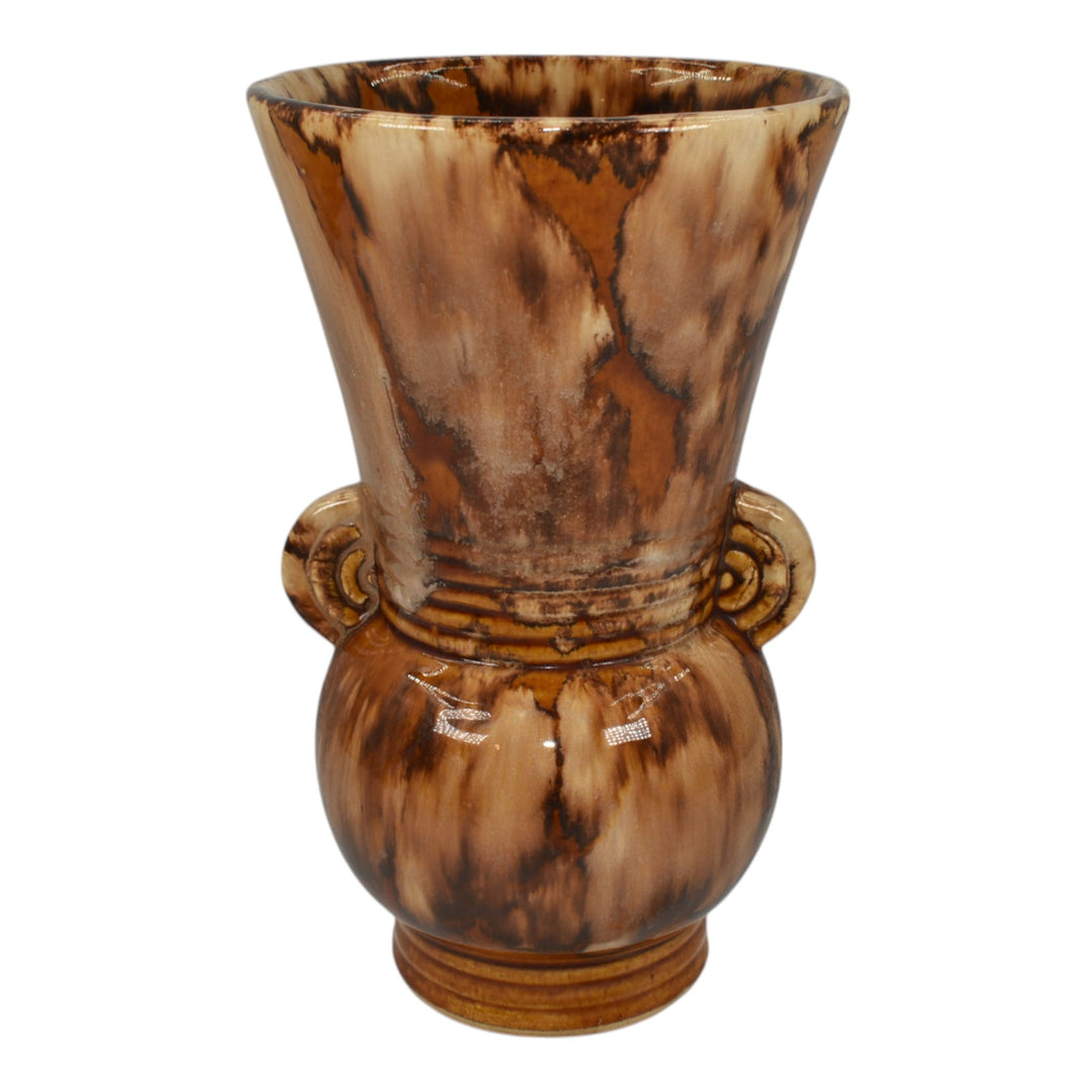 Brush McCoy Year Mid Century Modern Art Pottery Brown Ceramic Vase 527 - Just Art Pottery