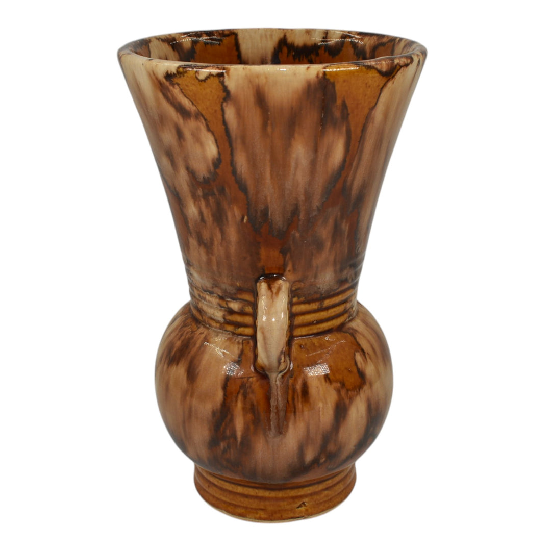 Brush McCoy Year Mid Century Modern Art Pottery Brown Ceramic Vase 527 - Just Art Pottery