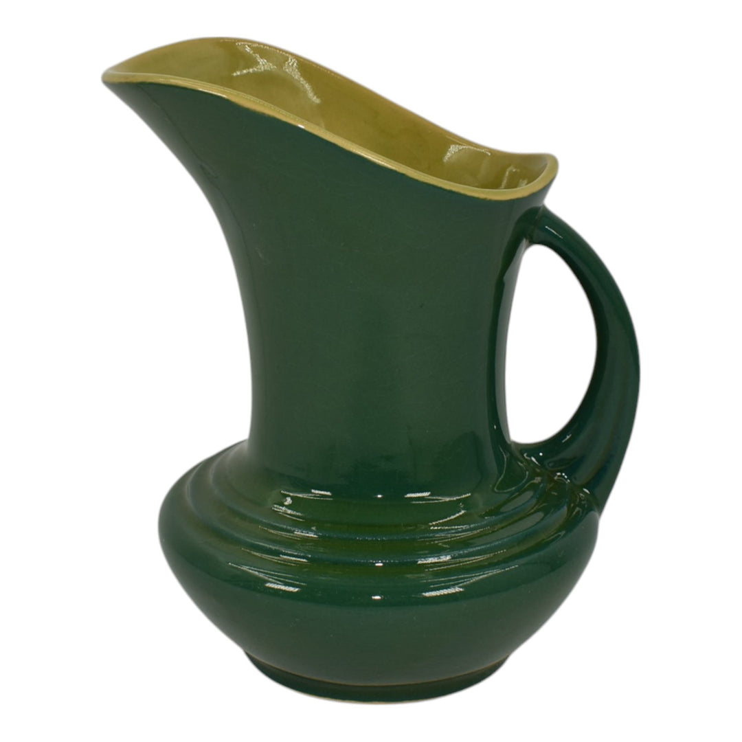 Roseville Mayfair Green 1952 Vintage Mid Century Modern Pottery Pitcher 1103-6