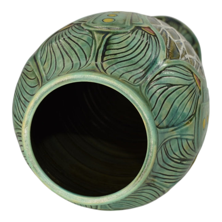 Calmwater Designs Stephanie Young Studio Art Pottery Green Forest Ceramic Vase