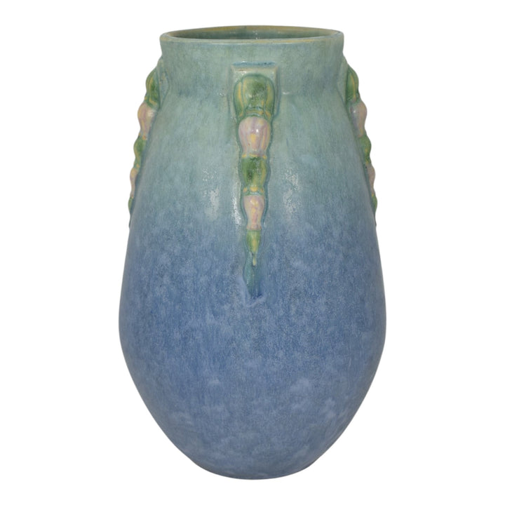 Roseville Topeo Blue 1934 Vintage Art Deco Pottery Ceramic Vase 662-9