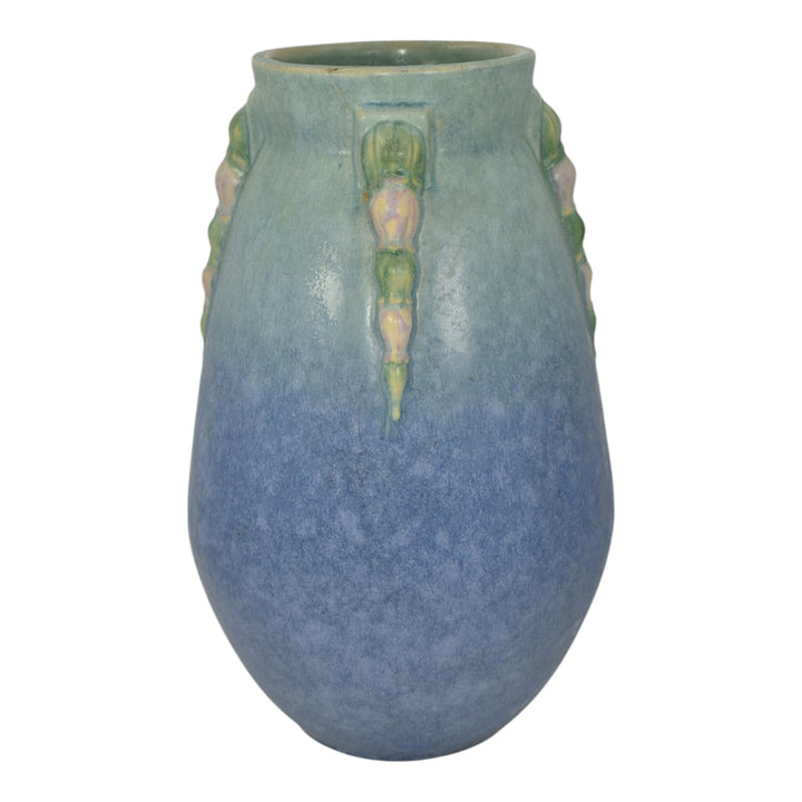 Roseville Topeo Blue 1934 Vintage Art Deco Pottery Ceramic Vase 662-9