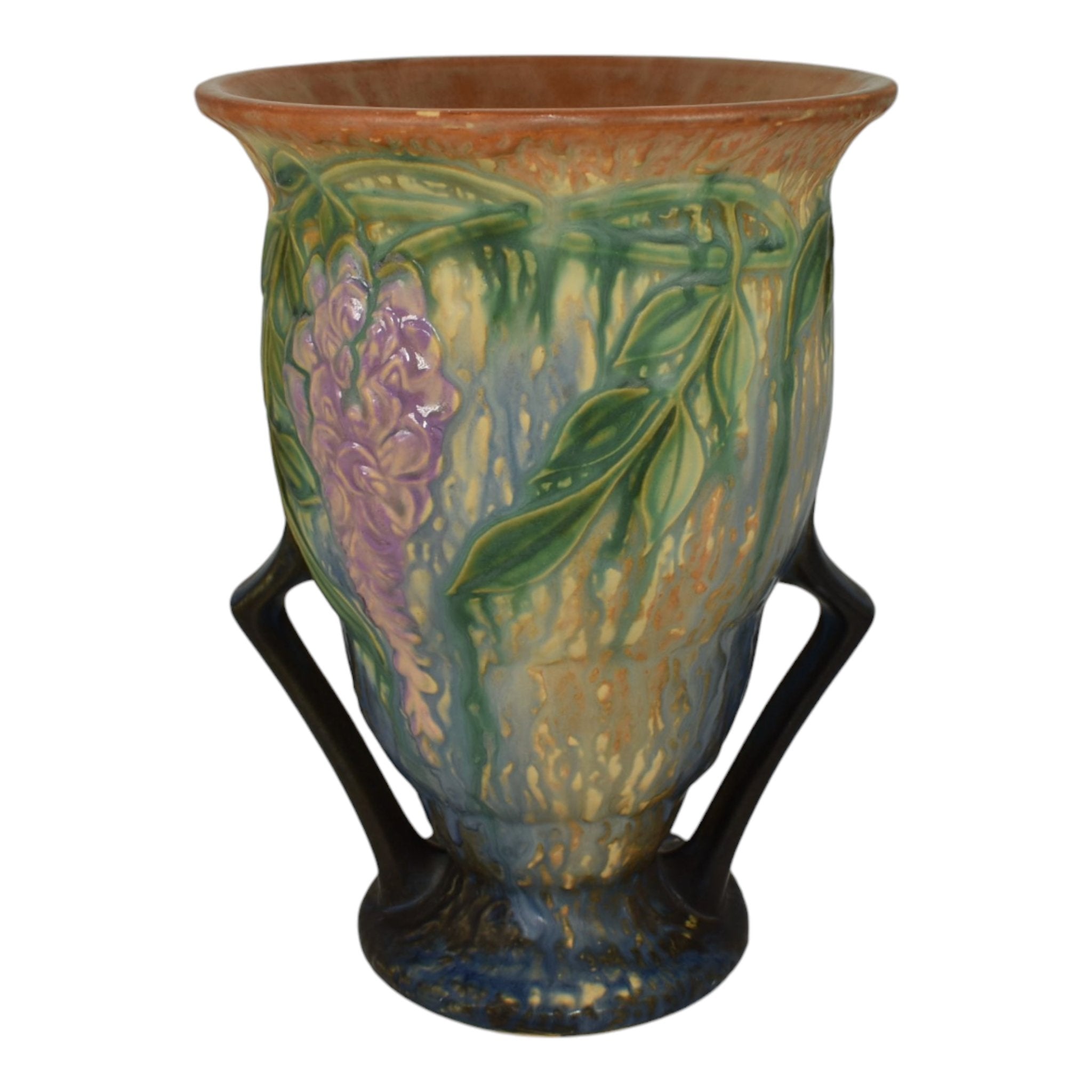 Roseville Wisteria Blue 1933 Vintage Arts And Crafts Pottery